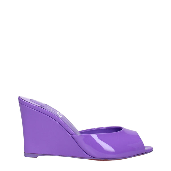 Christian Louboutin Patent leather wedge heel in purple