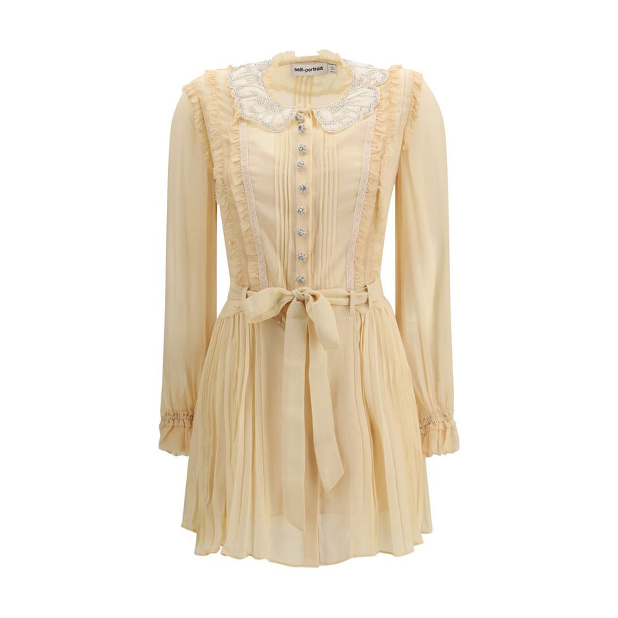Self-Portrait 80% Viscose dress in beige