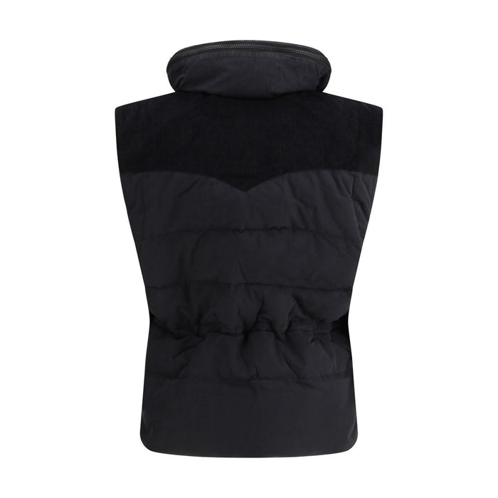 Marant Etoile Outer: 70% Polyamide gilet in black — view 2