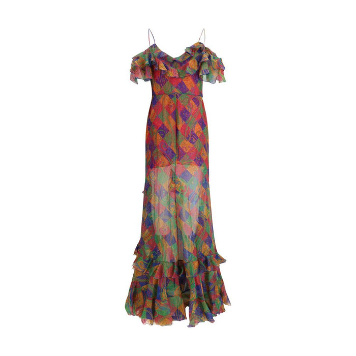Etro Outer 100% Silk dress in multicolor — view 2