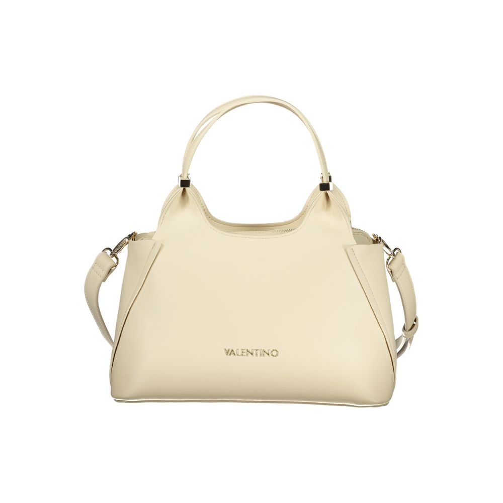Beige Polyurethane Womens Bag