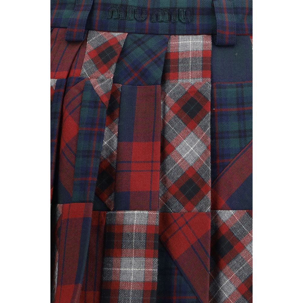 Miu Miu 100% Fleece Wool skirt in multicolor — view 3