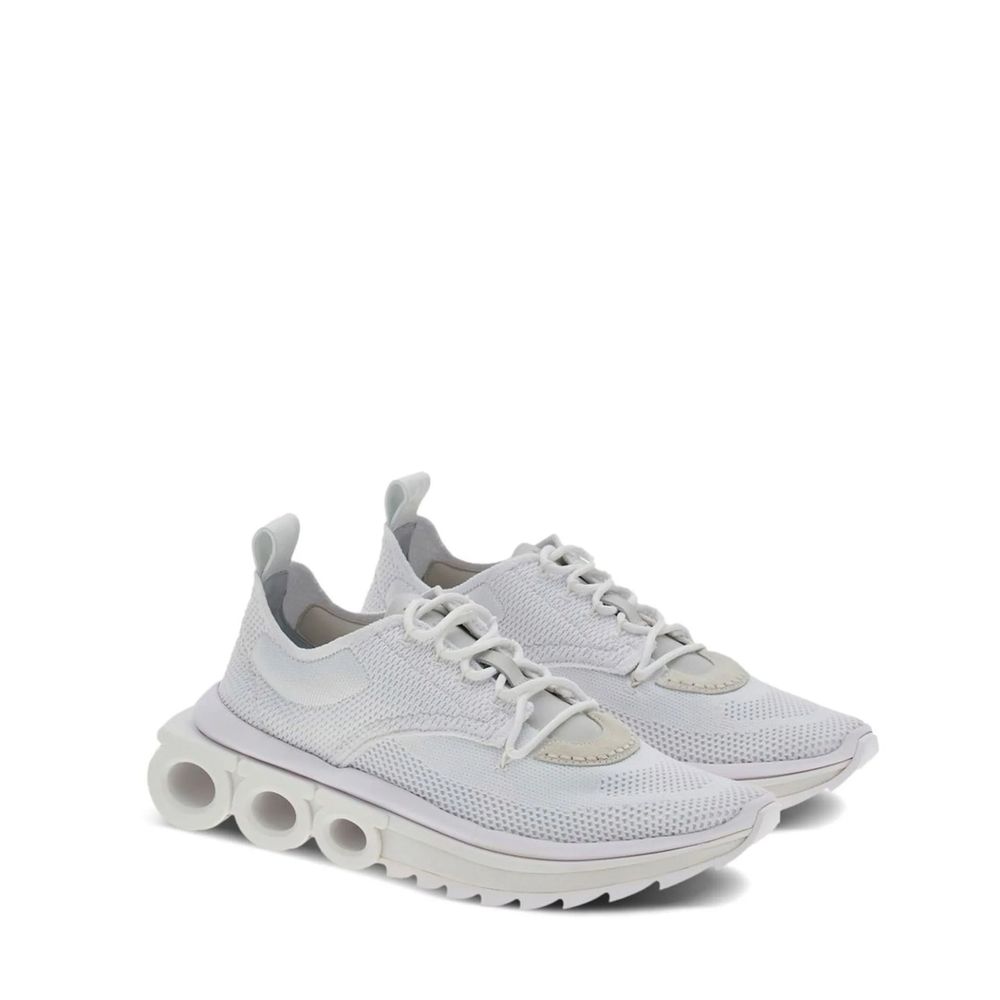 Ferragamo 100% Nylon upper sneaker in white — view 2