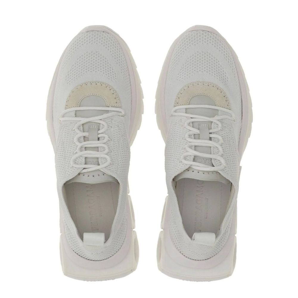 Ferragamo 100% Nylon upper sneaker in white — view 3