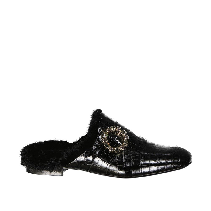 Eleventy 100% calf leather (upper) mule in black