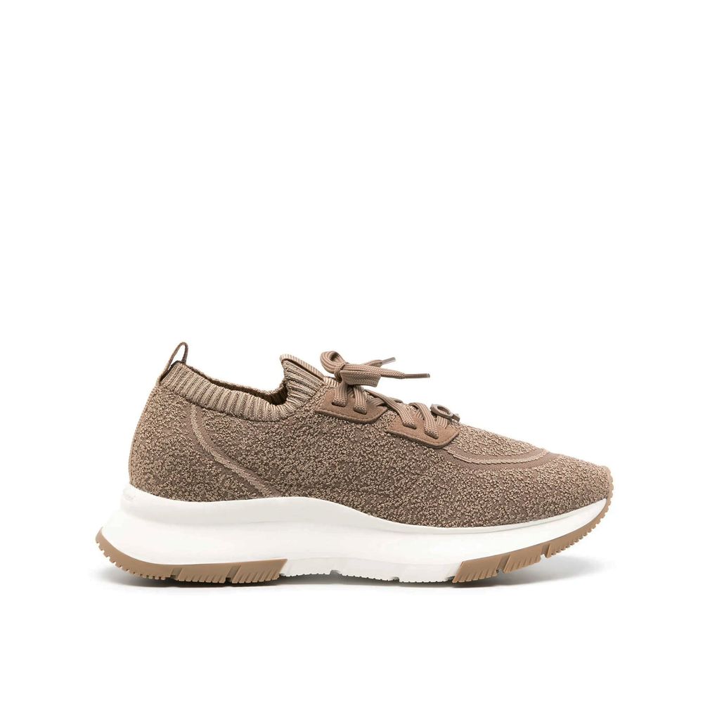 Gianvito Rossi 100% Fabric upper; Fabric lining; Leather insole; Rubber sole sneaker in brown