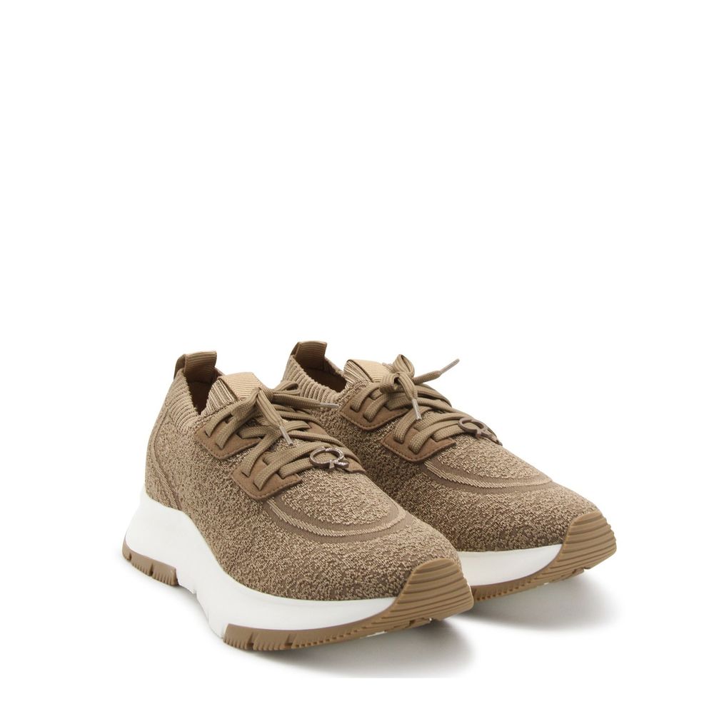 Gianvito Rossi 100% Fabric upper; Fabric lining; Leather insole; Rubber sole sneaker in brown — view 2