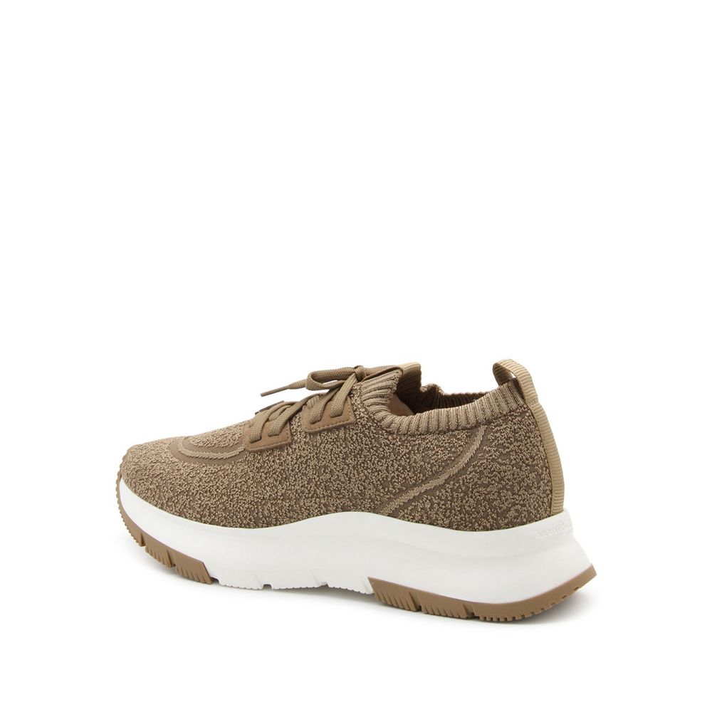 Gianvito Rossi 100% Fabric upper; Fabric lining; Leather insole; Rubber sole sneaker in brown — view 3