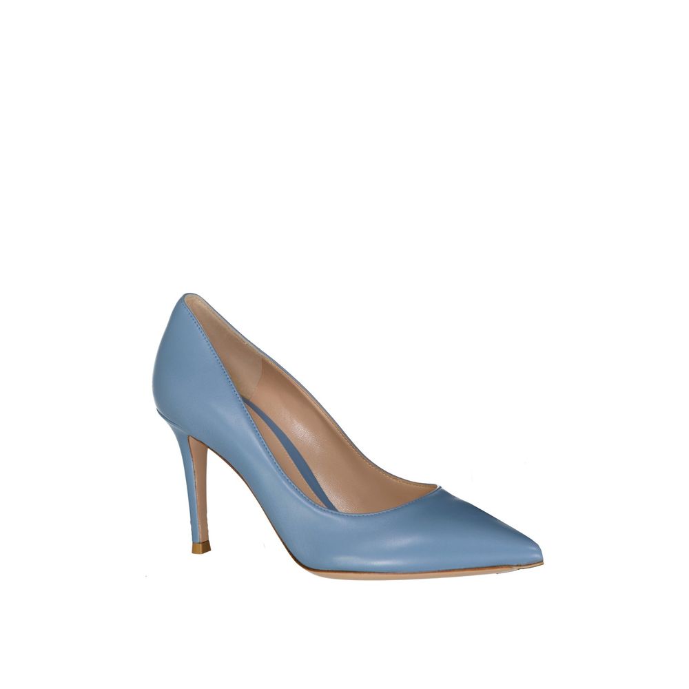 Gianvito Rossi 100% Leather (upper pump in blue — view 2