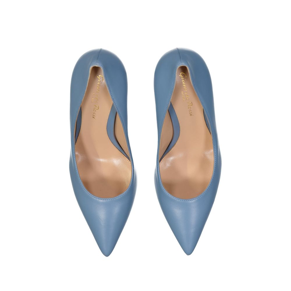Gianvito Rossi 100% Leather (upper pump in blue — view 4