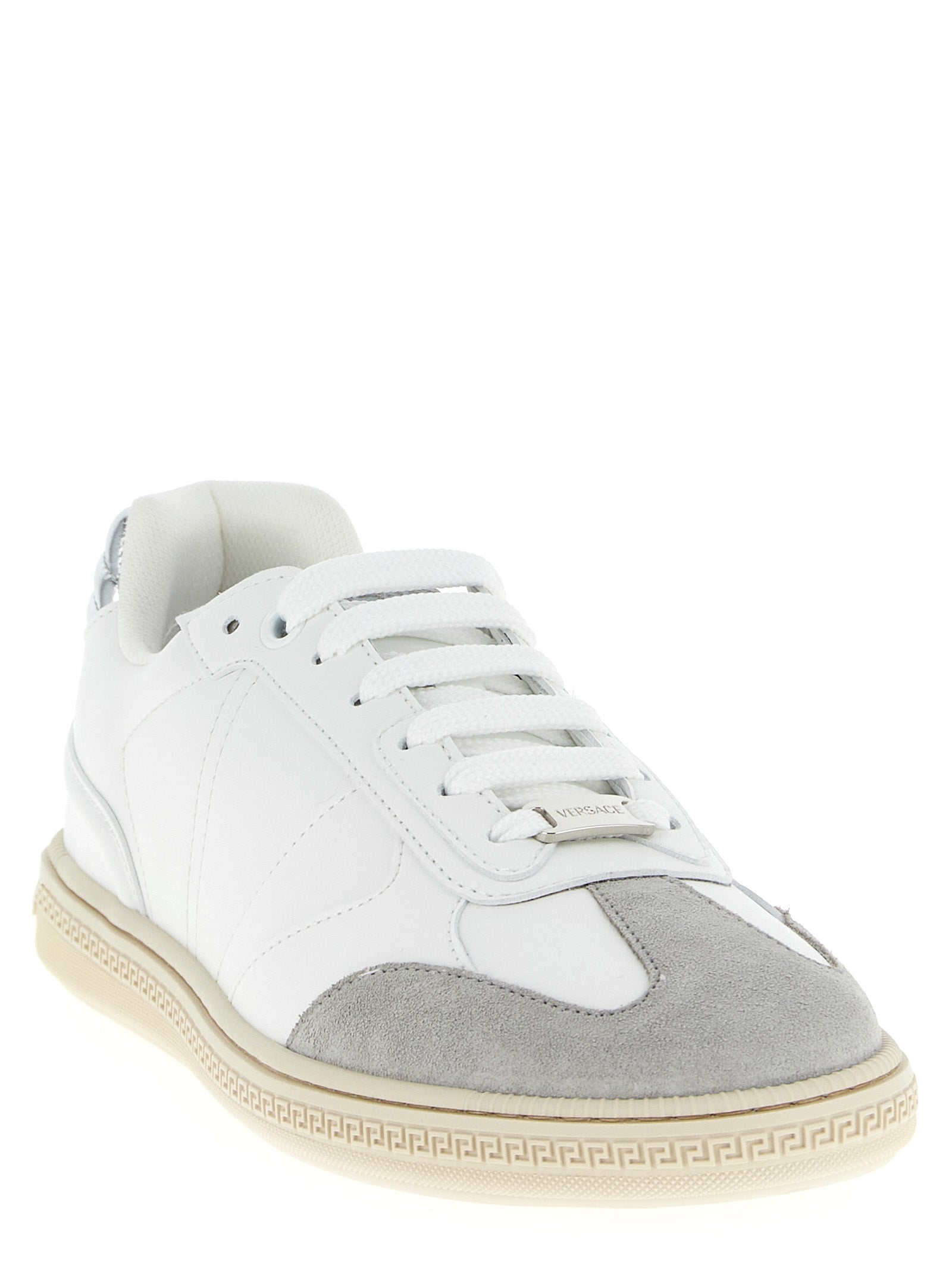 Greca Court sneakers White Calfskin Leather (bos Taurus)