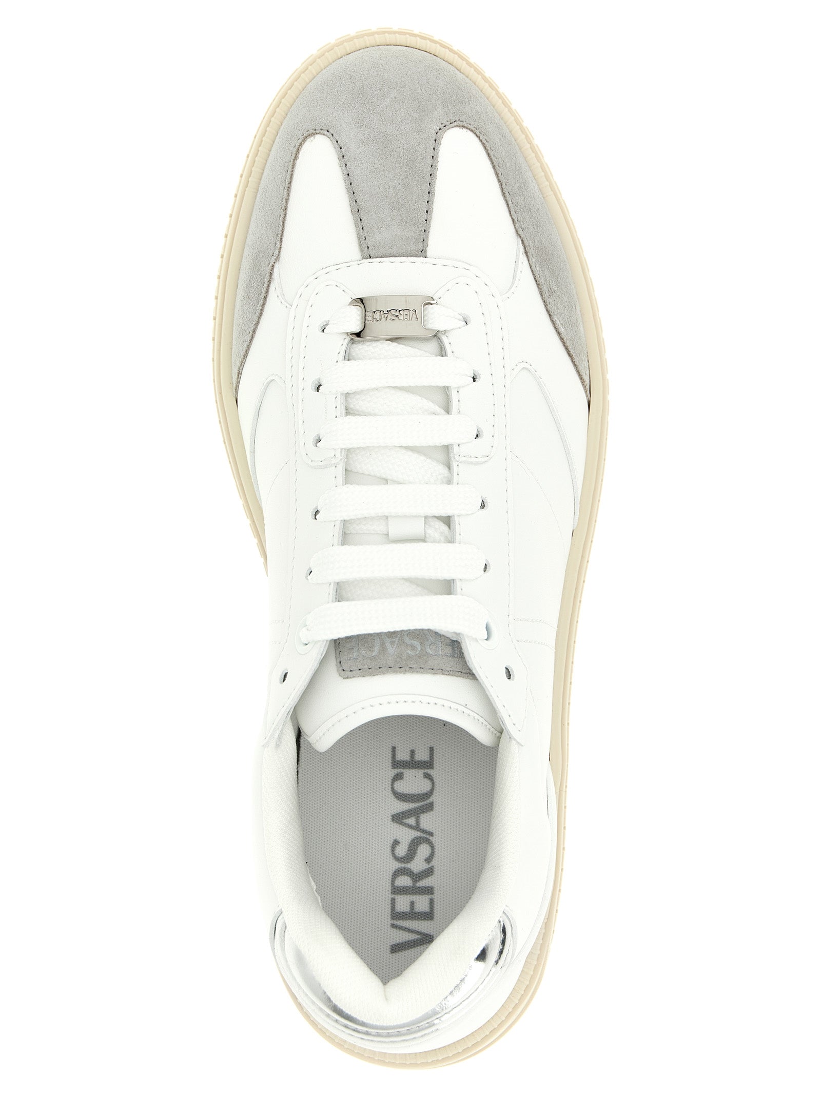Greca Court sneakers White Calfskin Leather (bos Taurus)