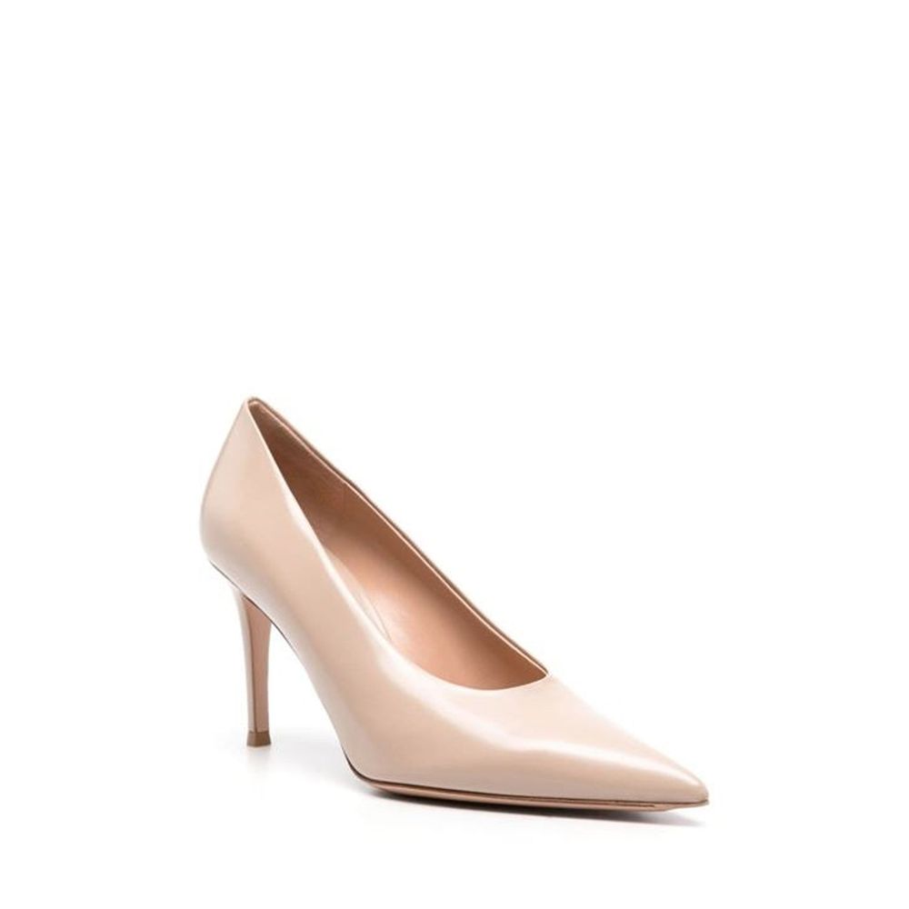 Gianvito Rossi 100% calf leather pump in beige — view 2