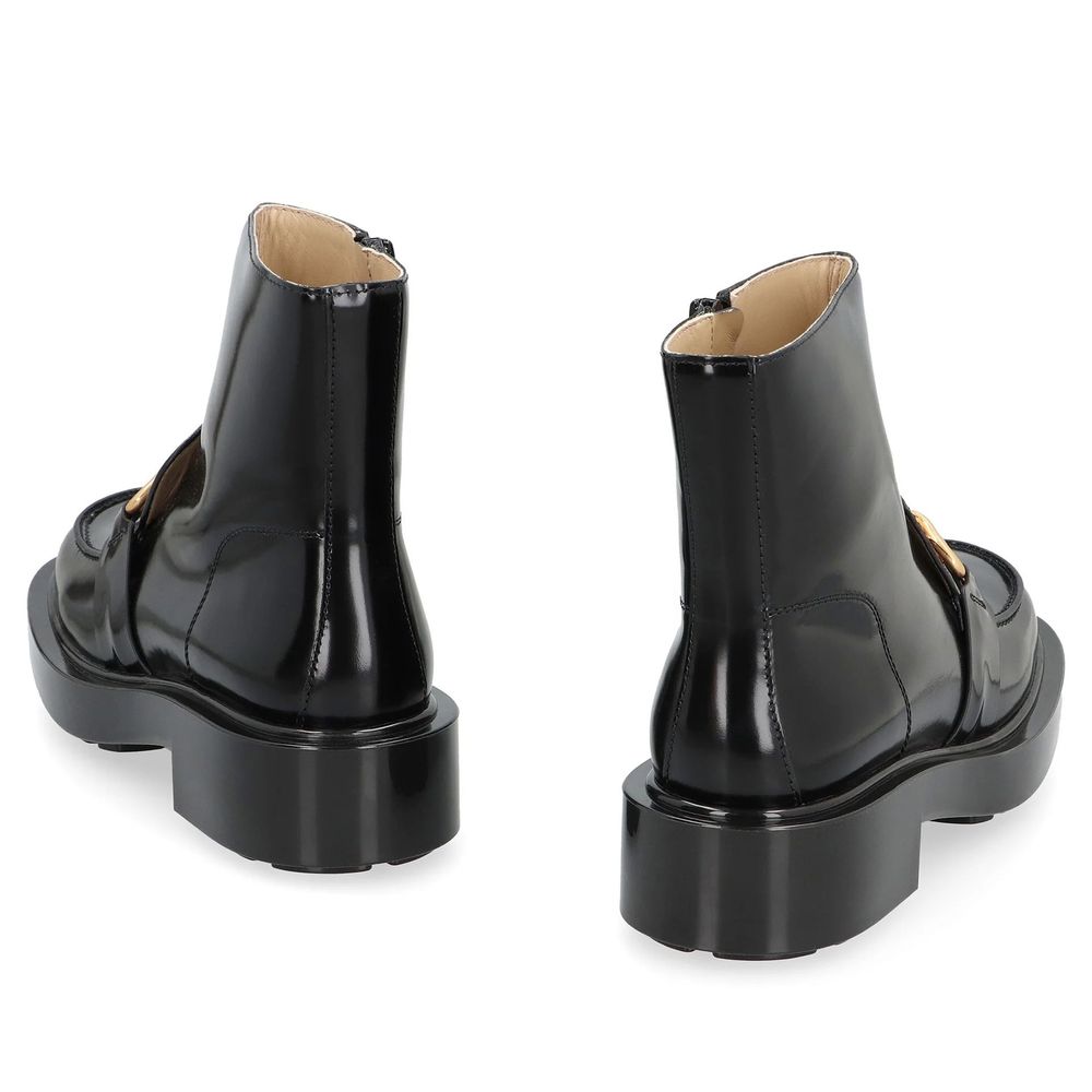 Bottega Veneta 100% calf leather (upper) ankle boot in black — view 3