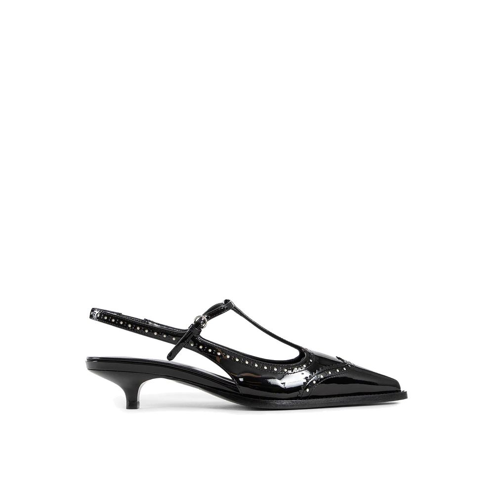 Miu Miu 100% calf leather pump in black