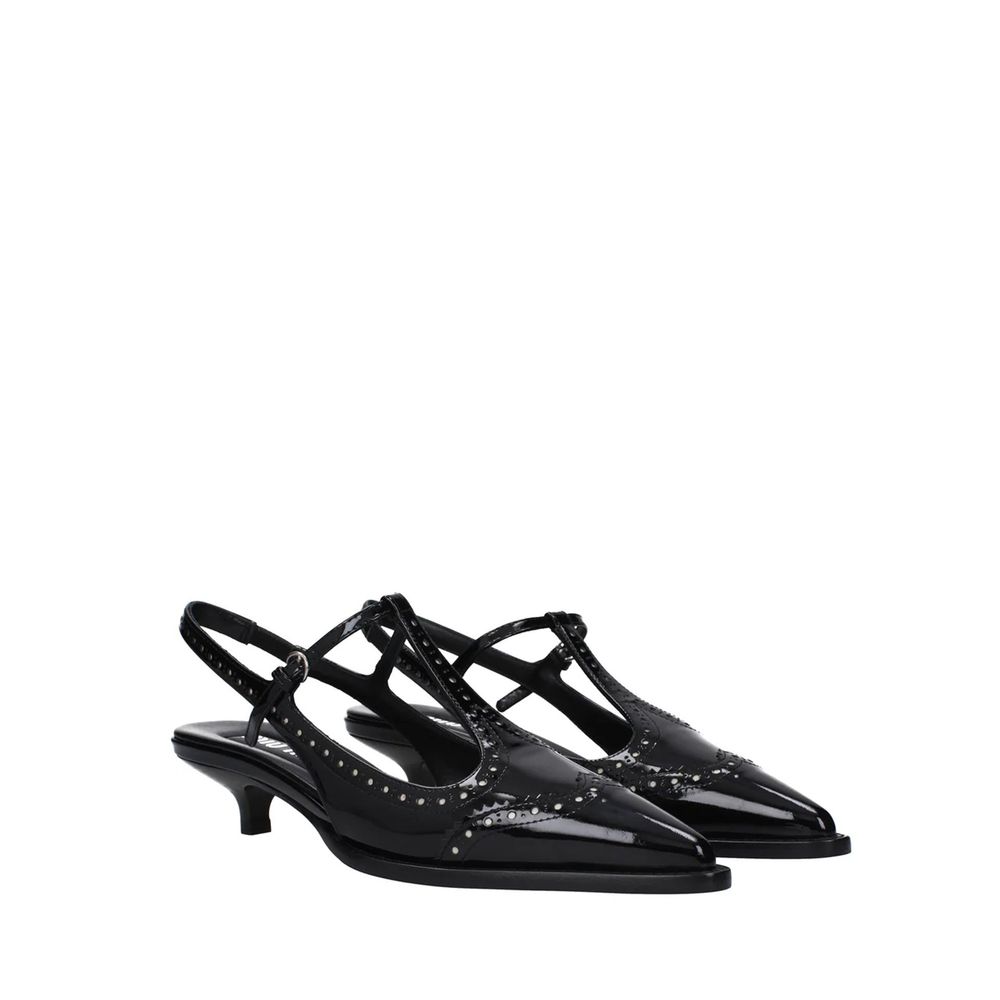 Miu Miu 100% calf leather pump in black — view 2