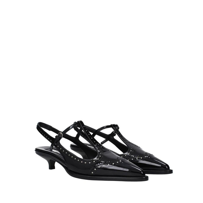 Miu Miu 100% calf leather pump in black — view 2