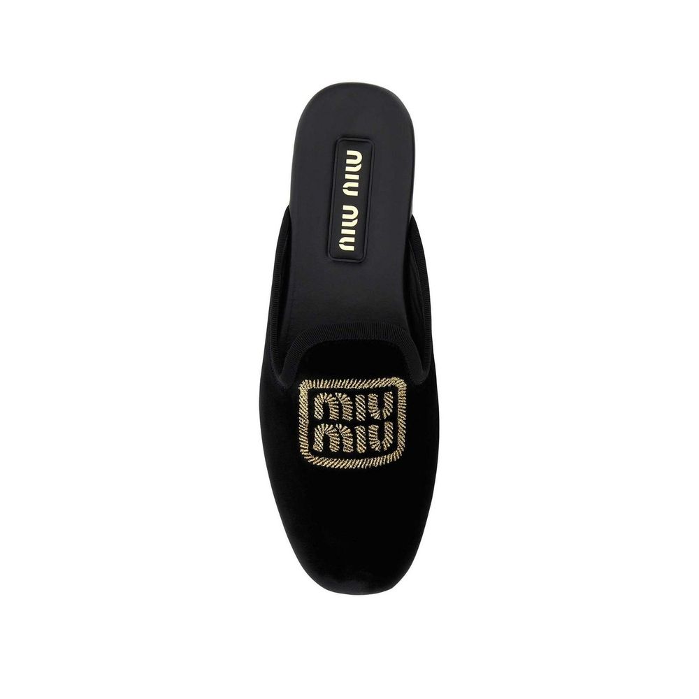 Miu Miu 100% calf leather slipper in black — view 3