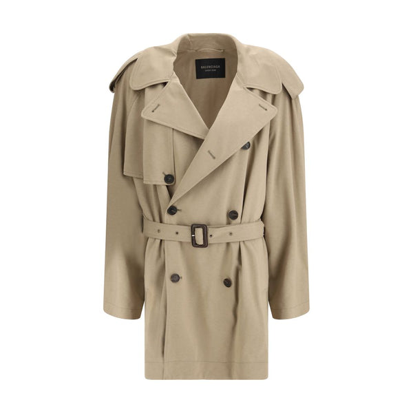 Balenciaga 100% Cotton trench coat in beige