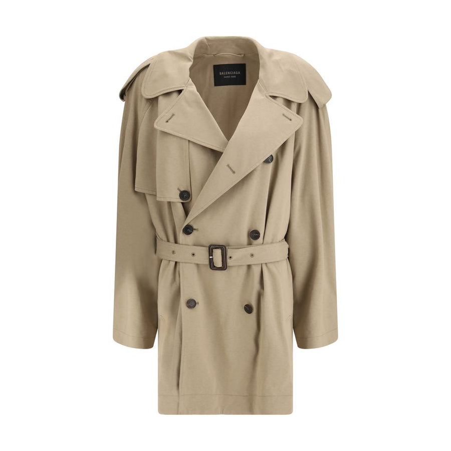 Balenciaga 100% Cotton trench coat in beige
