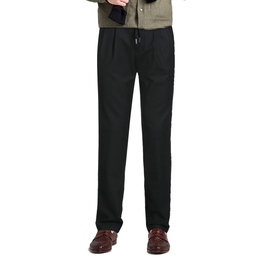 Herno 89% Polyester trousers in black — view 2