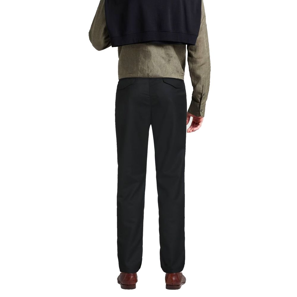 Herno 89% Polyester trousers in black — view 3