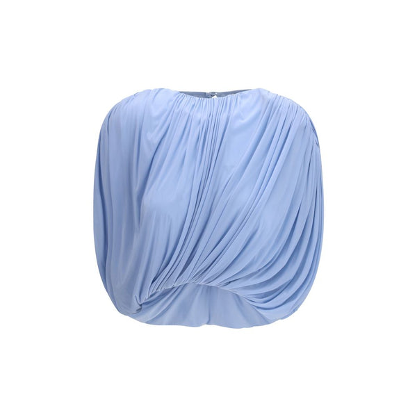 Magda Butrym 92% Cupro 8% Elastane blouse in blue