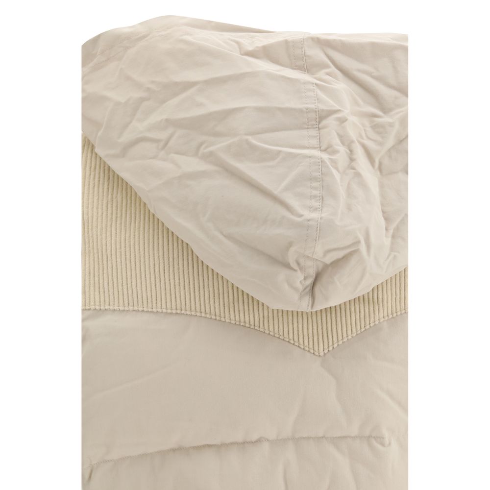 Marant Etoile Outer: 70% Polyamide 30% Cotton; Inner: 50% Cotton 50% Polyester gilet in beige — view 3