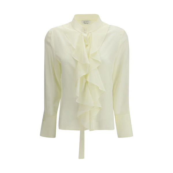 Alexander McQueen 100% Silk blouse in white