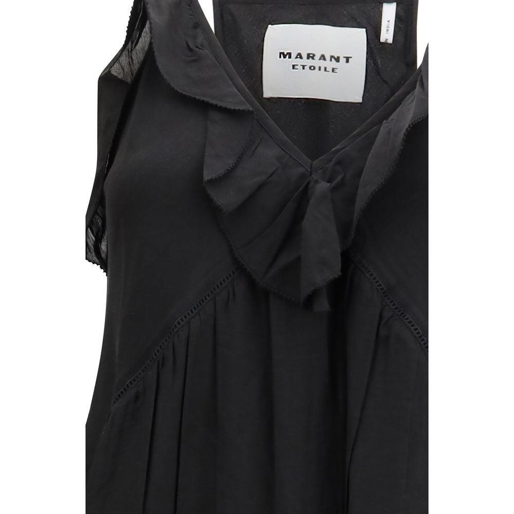 Marant Etoile 80% Cotton dress in black — view 3