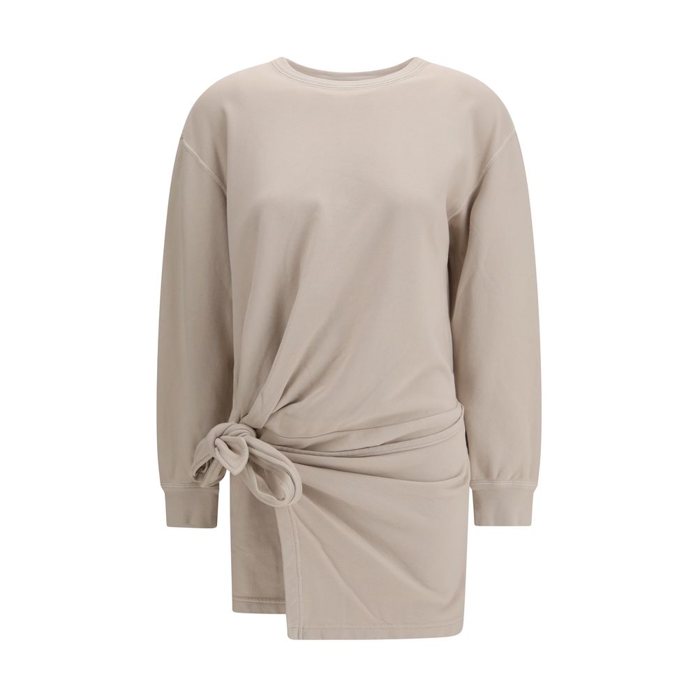 Marant Etoile 100% Cotton sweatshirt dress in beige