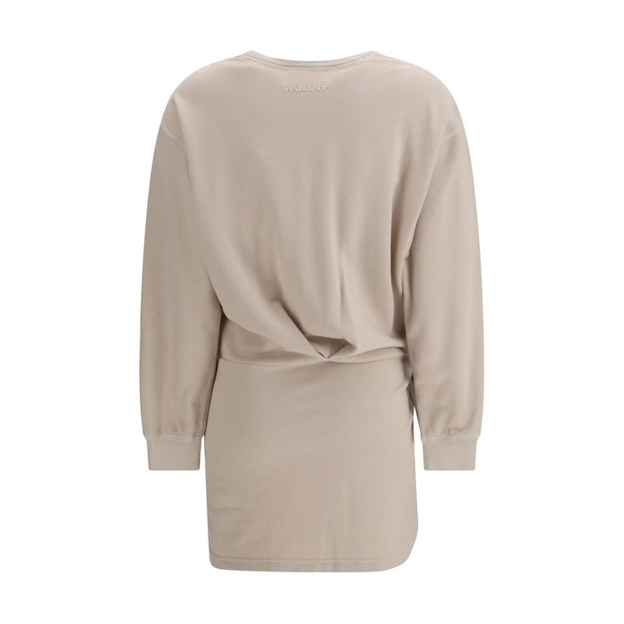 Marant Etoile 100% Cotton sweatshirt dress in beige — view 2