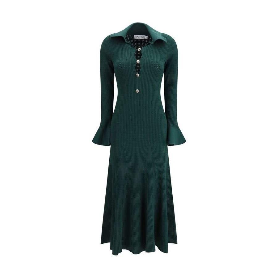 Self-Portrait 73% Viscose dress in green