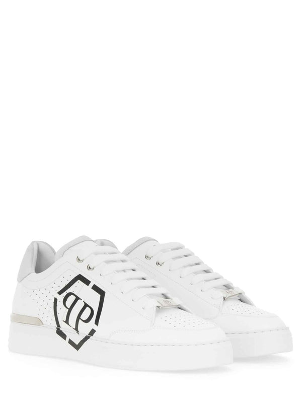Sneaker With Logo White Cow Leather Trainers