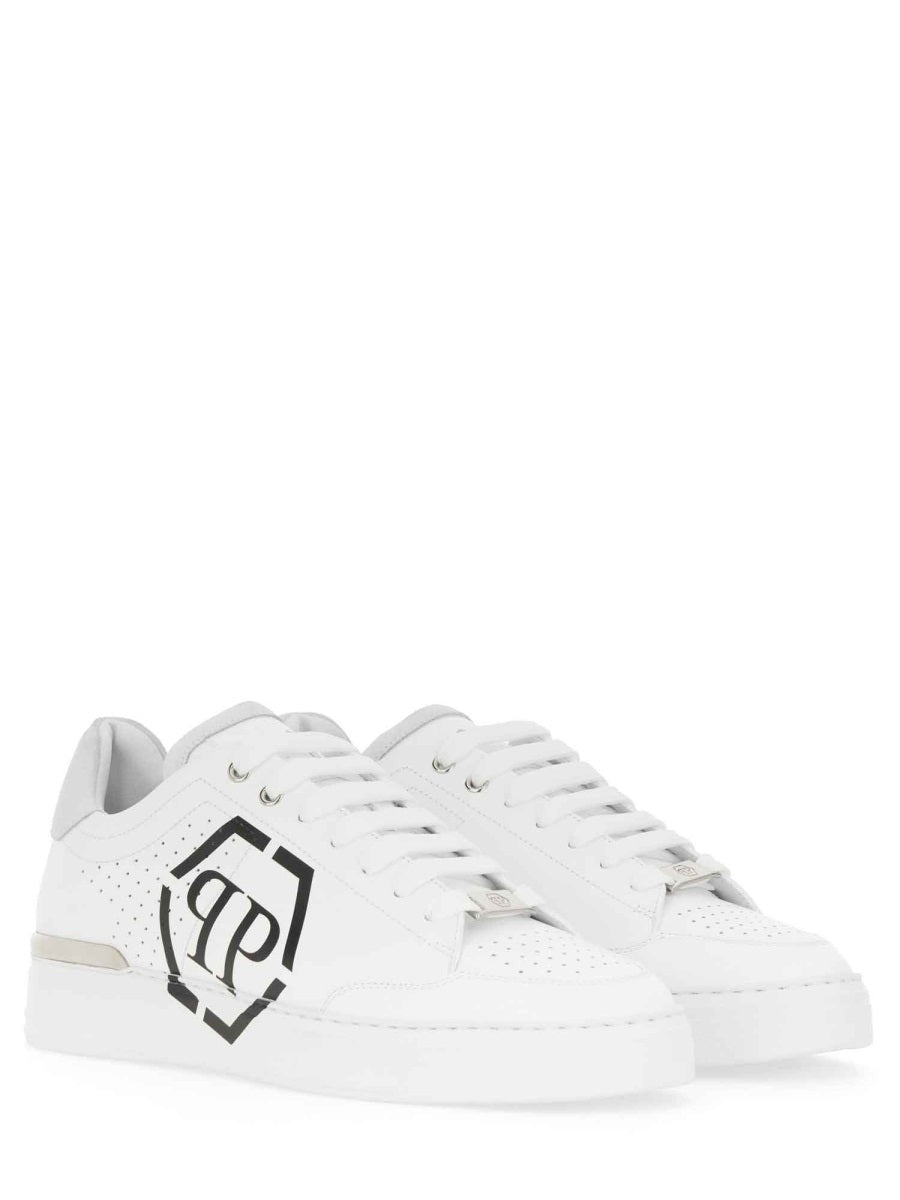 Sneaker With Logo White Cow Leather Trainers