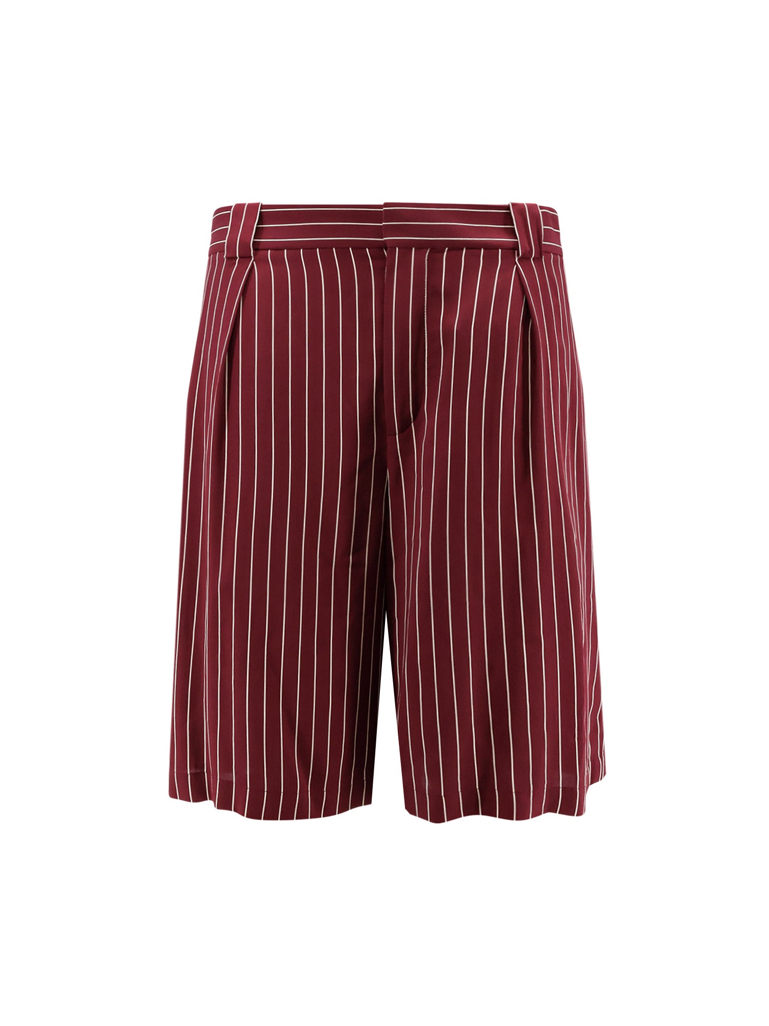 Saint Laurent Shorts Bordeaux Viscosa