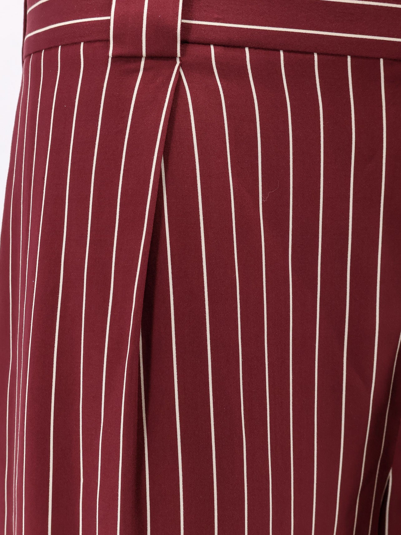 Saint Laurent Shorts Bordeaux Viscosa