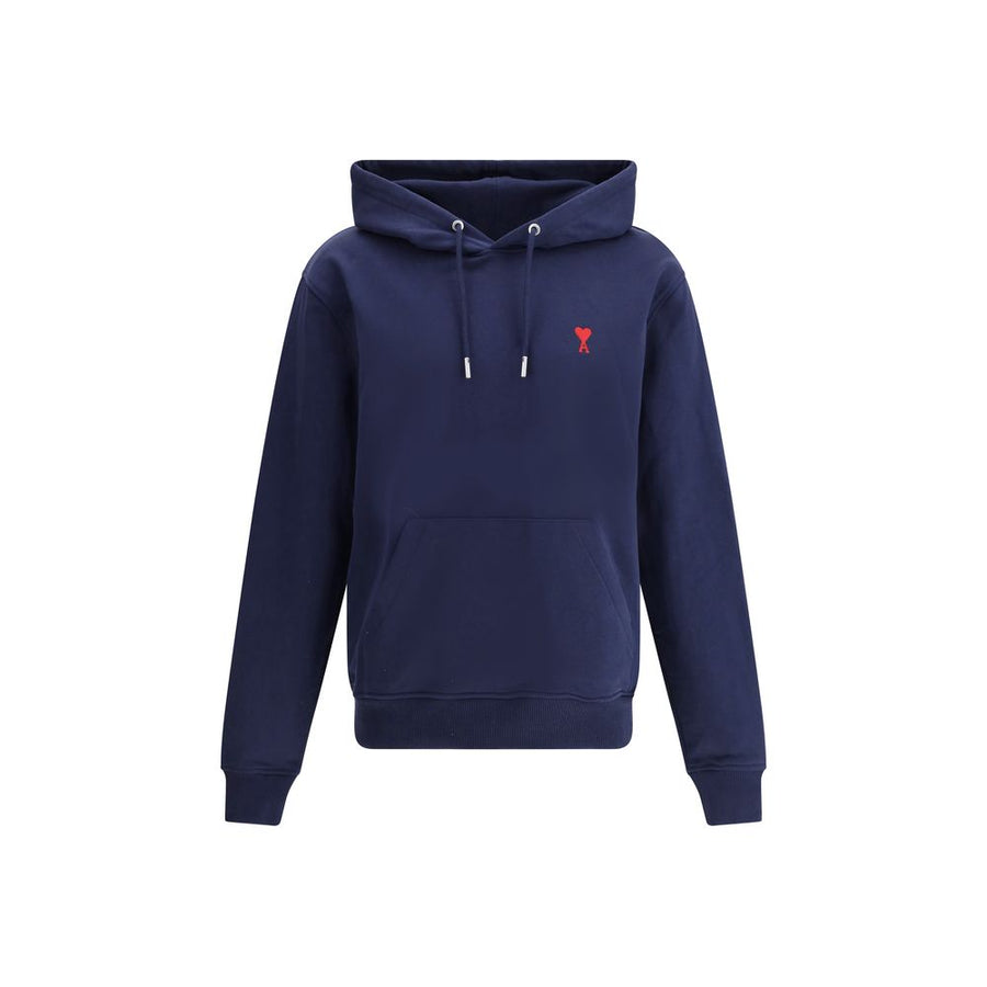 AMI Paris 100% Cotton hoodie in navy