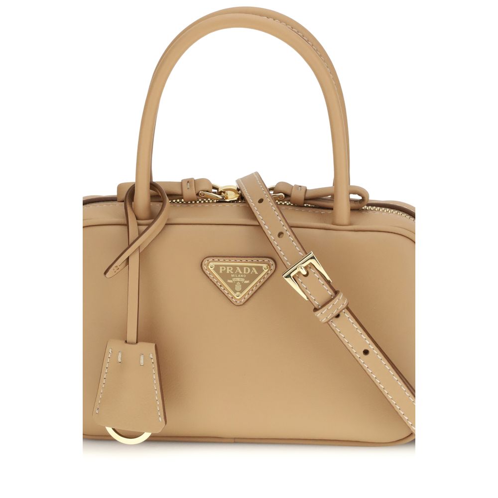 Beige Calf Leather Bos Taurus Handbag Bag