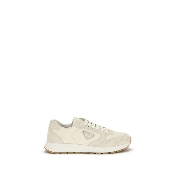 Prada UPPER 50% Nylon 50% Suede SOLE 100% Rubber sneaker in beige