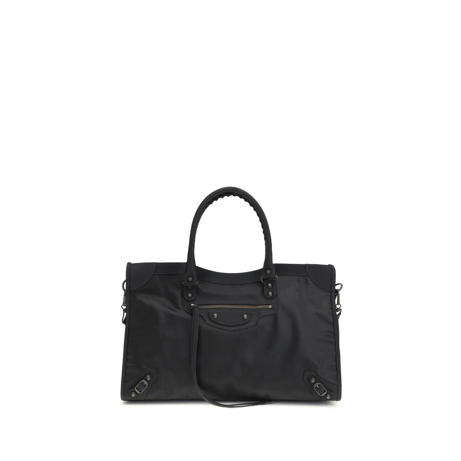 Balenciaga 80% Polyamide top handle bag in black