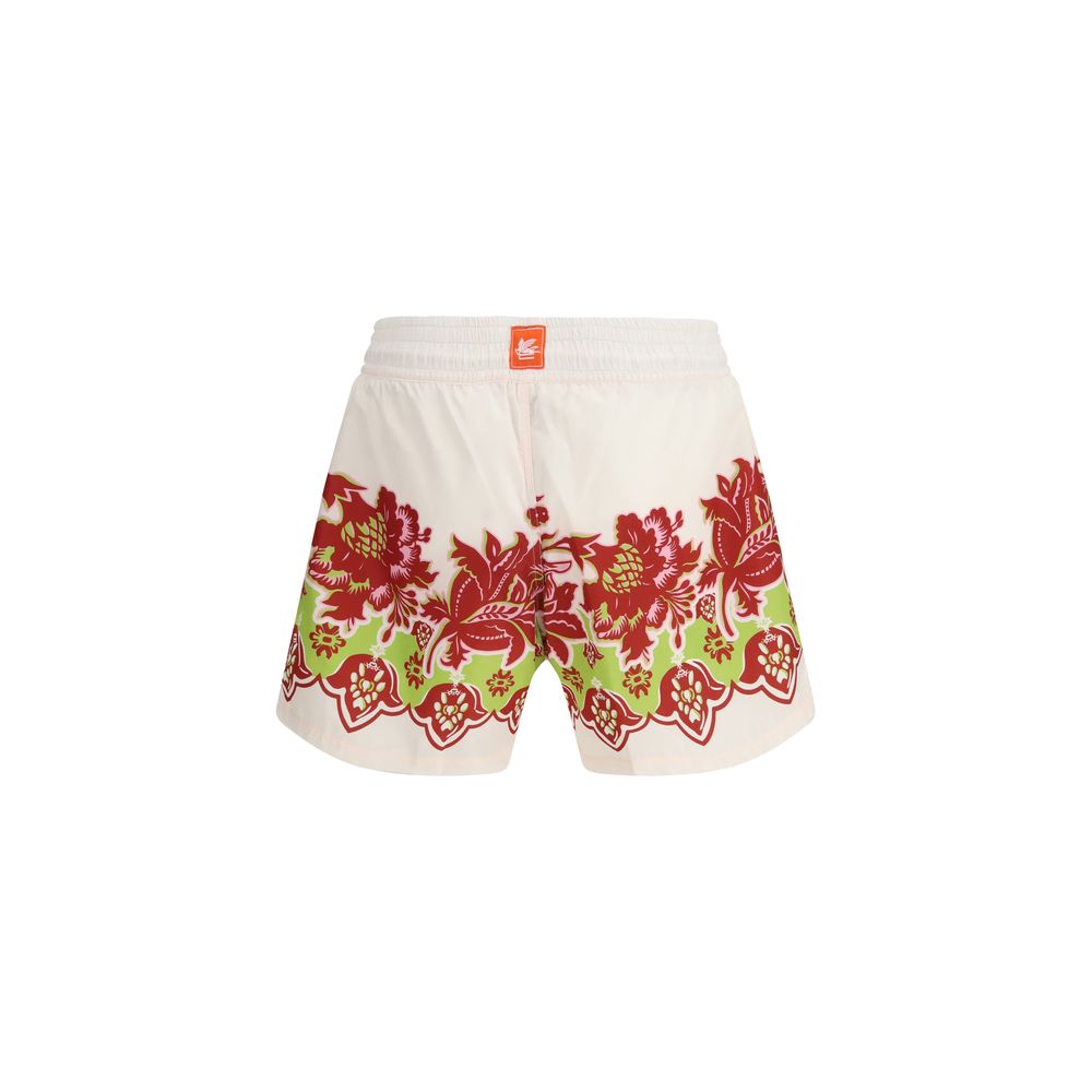 Etro 100% Polyester shorts in white — view 2