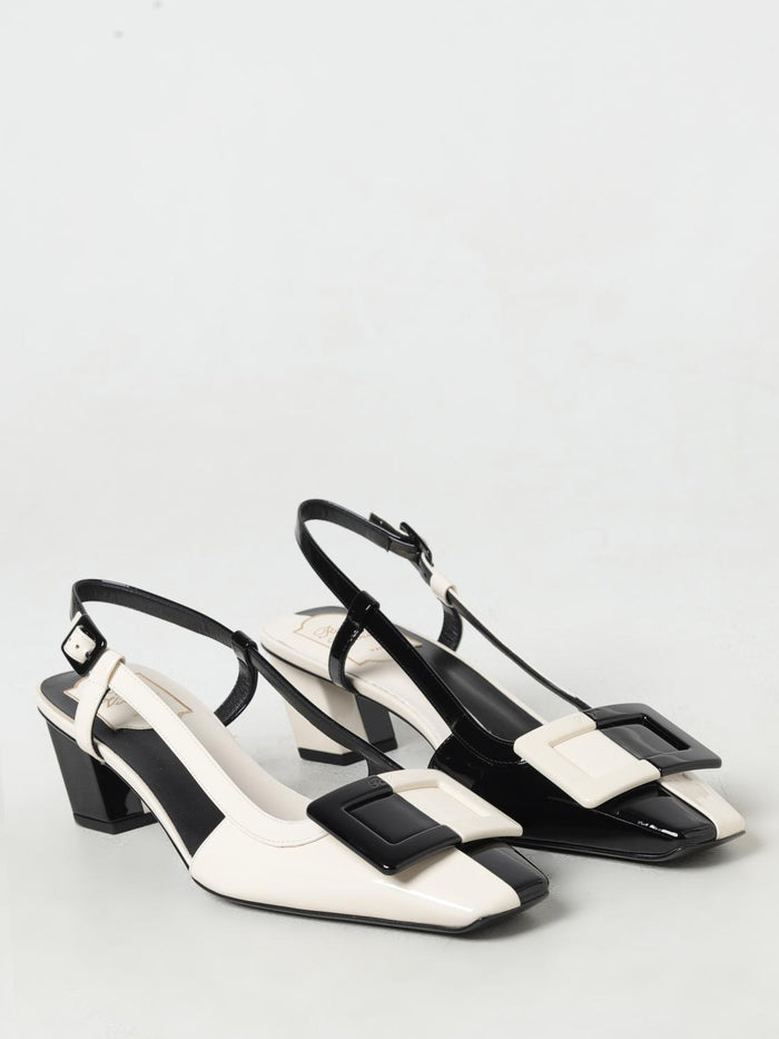 Roger Vivier slingback heel in white — view 2
