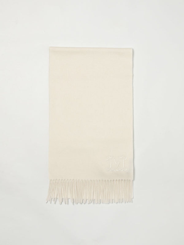 Max Mara 100% Cashmere scarf in white