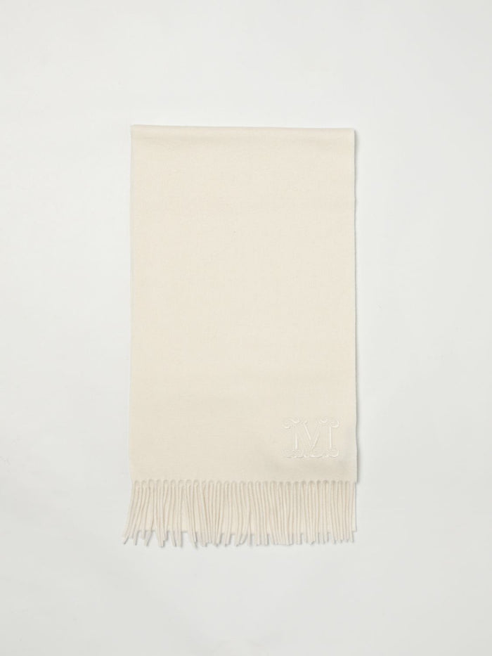 Max Mara 100% Cashmere scarf in white