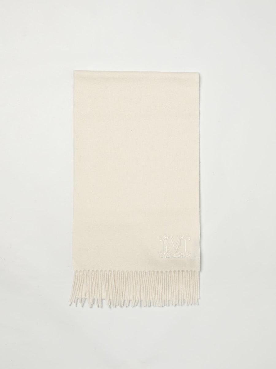 Max Mara 100% Cashmere scarf in white