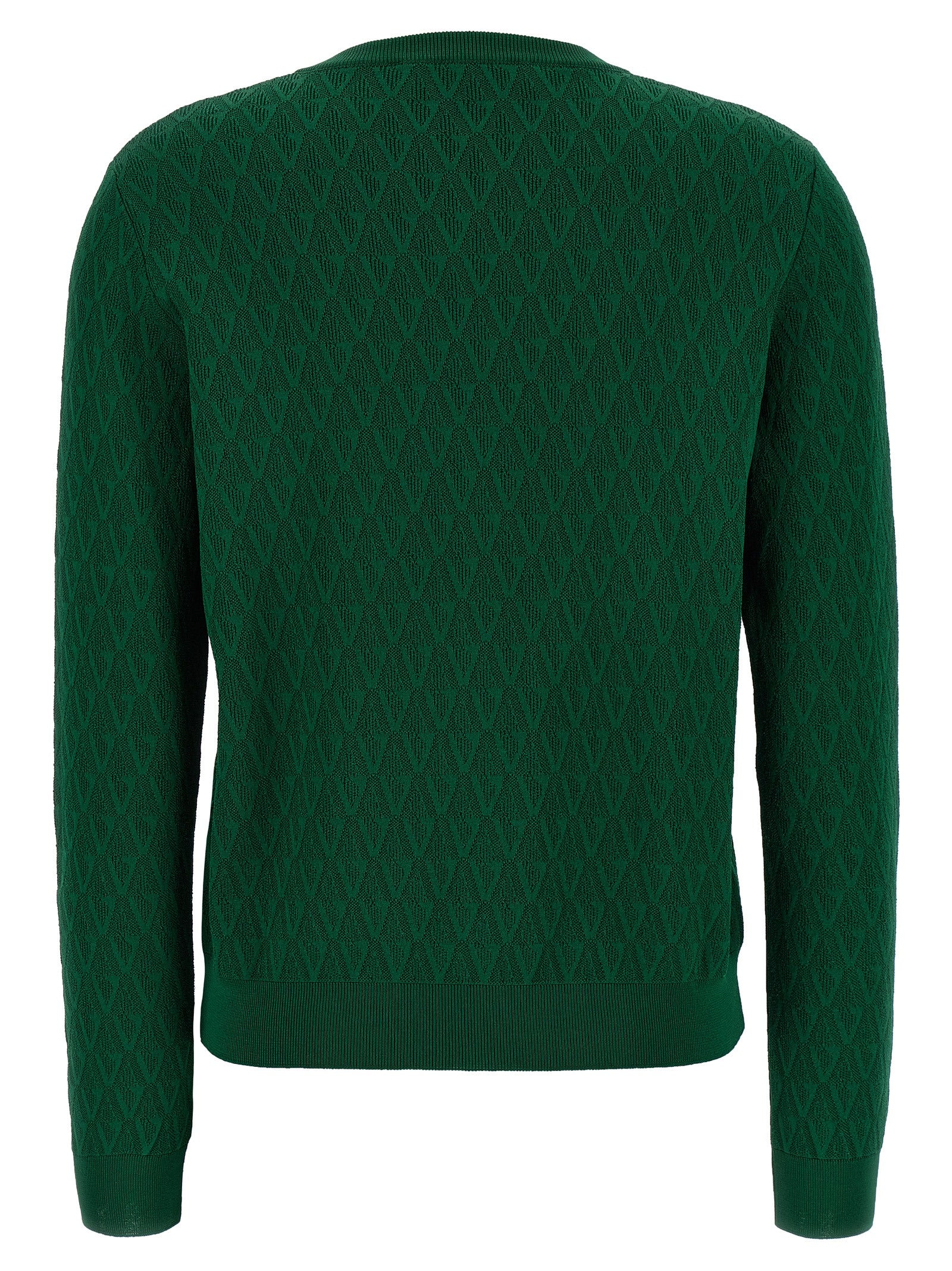 Cardigan pattern V Green Viscose Nylon Elastane Sweater, Cardigans