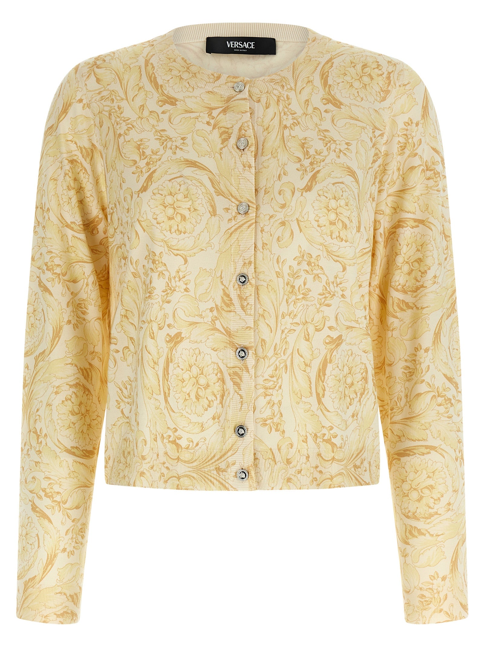 Barocco 92 cardigan Yellow Silk Sweater, Cardigans
