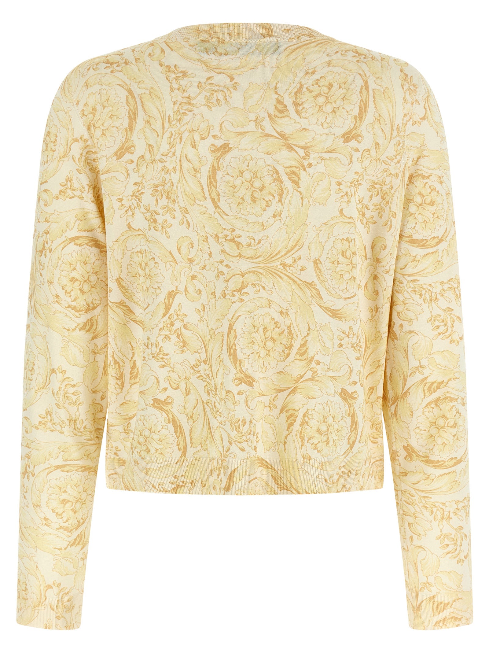 Barocco 92 cardigan Yellow Silk Sweater, Cardigans