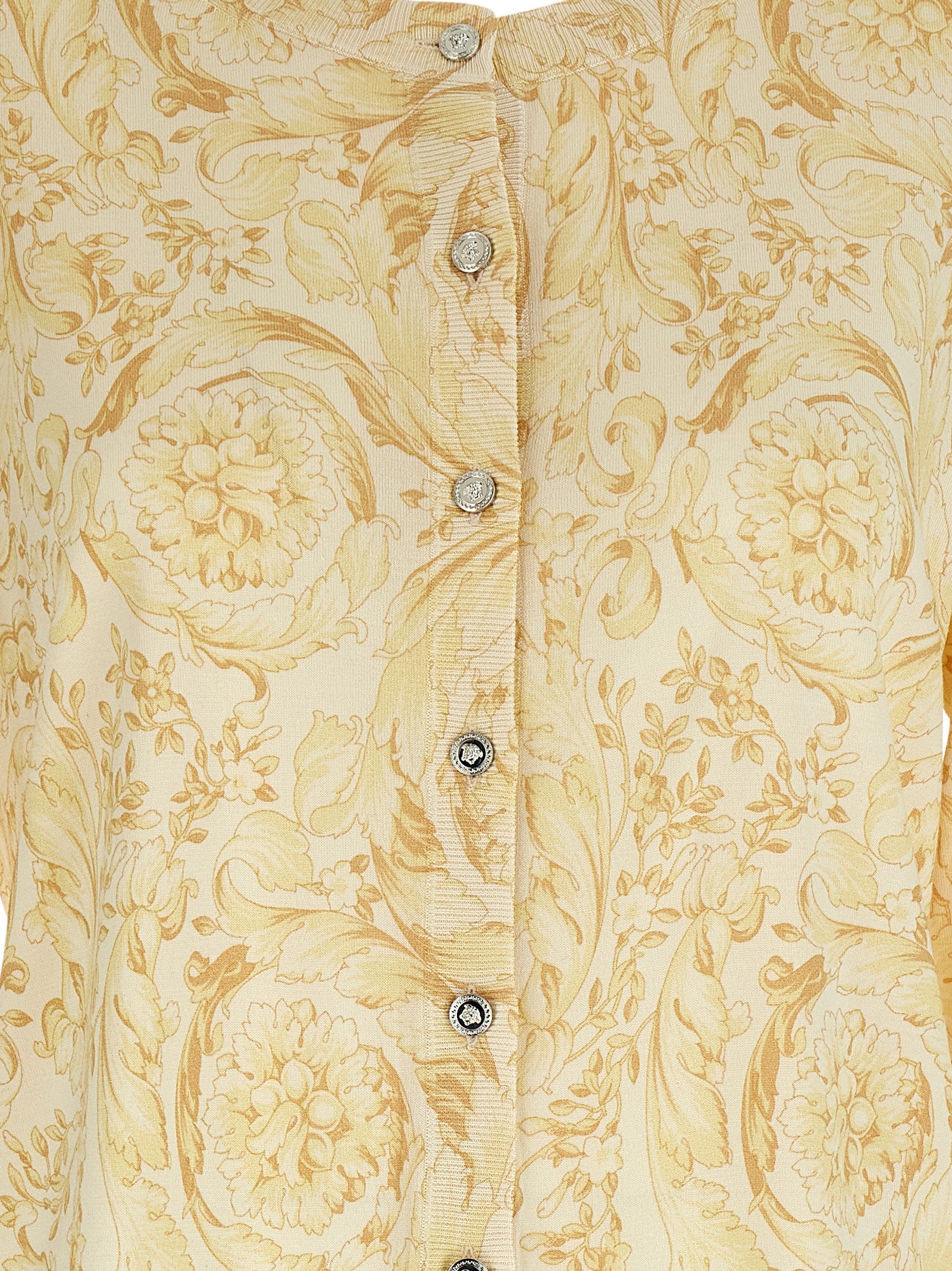 Barocco 92 cardigan Yellow Silk Sweater, Cardigans
